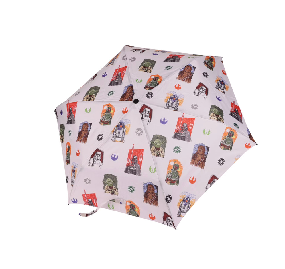 Star Wars Kids 6 Panel Telescopic Umbrella Auto Open Folding Compact Rain Gear